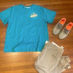 Blue “Main Label” Off-White Tee Shirt